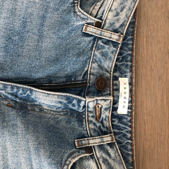 Sandro High Waist Patch Work Jeans - Picture 4 of 8